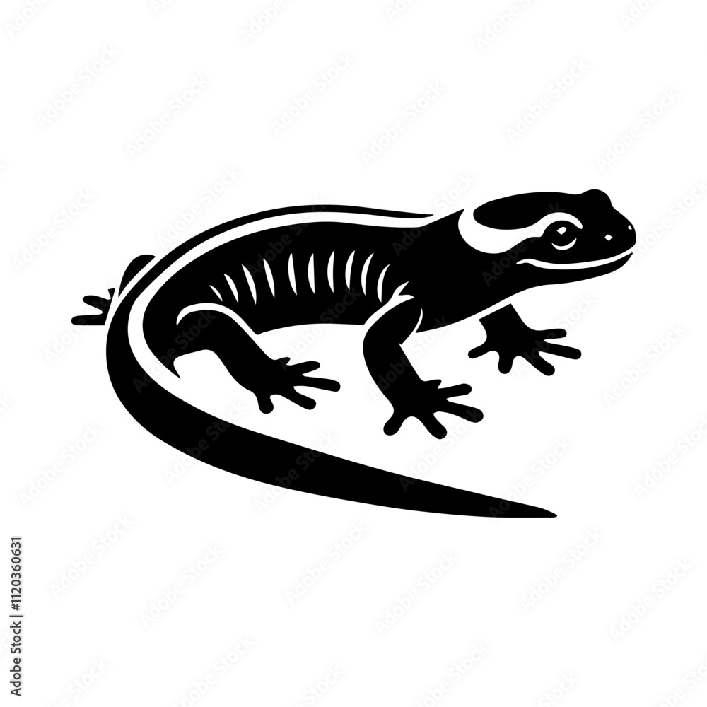 Naklejka premium Simple Vector Icon of a Venezuelan Salamander – Logo Design Illustration