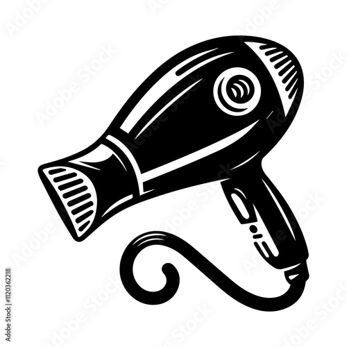 Simple Vector Icon of a Blow Dryers – Logo Design Illustration