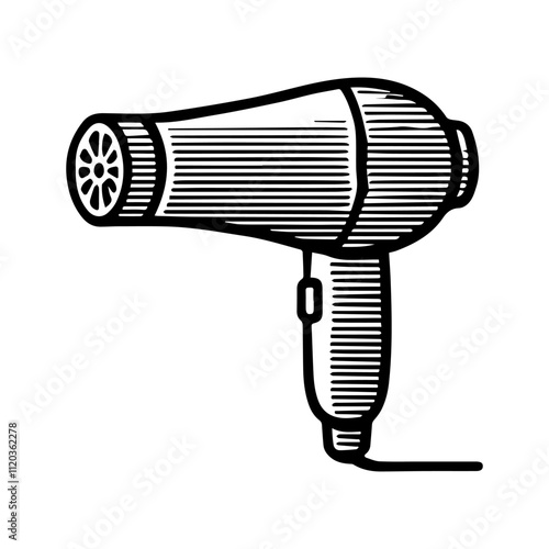 Simple Vector Icon of a Blow Dryers – Logo Design Illustration