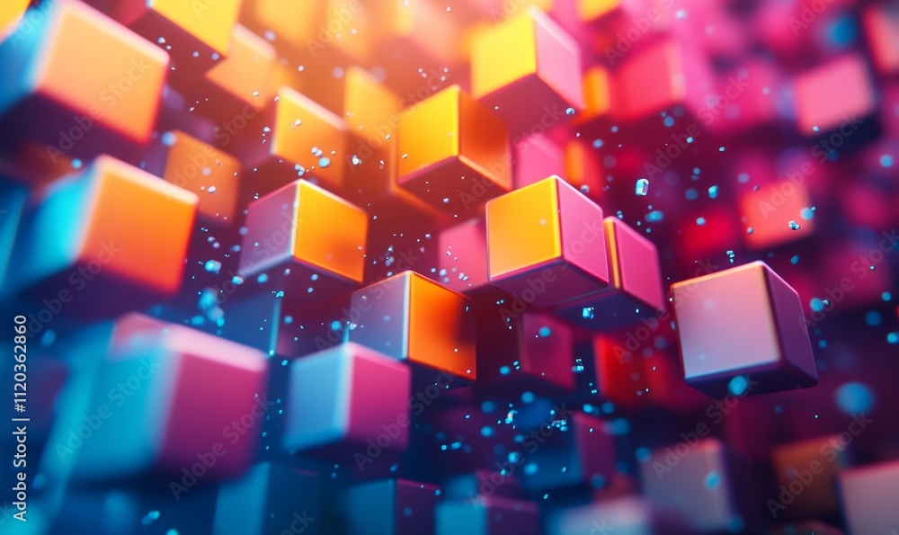 3D Colorful Background, Generative AI 3D Colorful Background, Generative AI