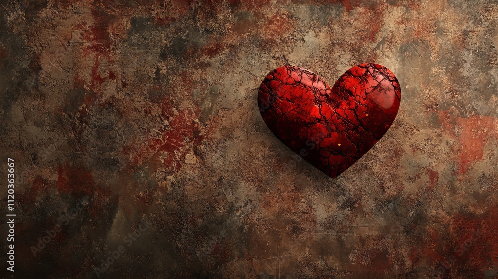 red heart on grunge background with copy space red heart on grunge background with copy space