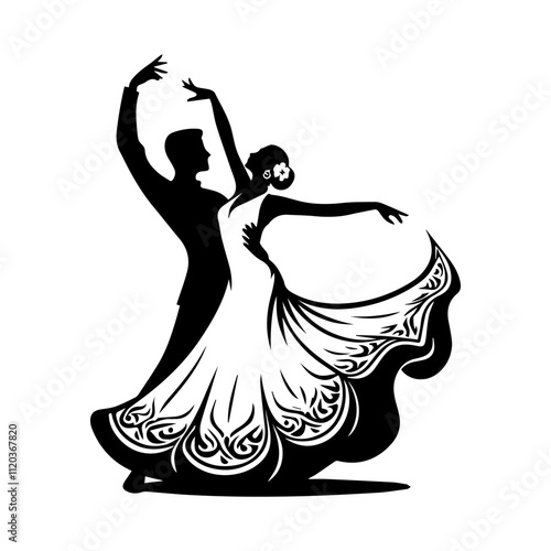 Simple Vector Icon of a aula dance – Logo Design Illustration