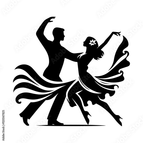 Simple Vector Icon of an aula dance – Logo Design Illustration