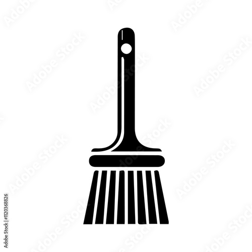 Simple Vector Icon of a broom – Logo Design Illustration