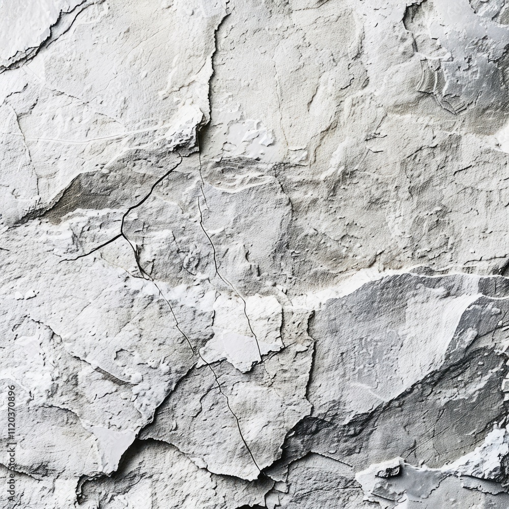 Naklejka premium Cracked white rock surface with intricate details