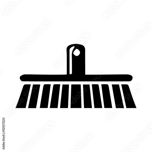 Simple Vector Icon of a broom – Logo Design Illustration