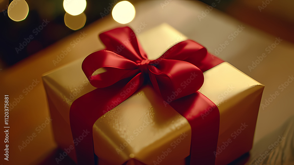 Golden Gift Boxes with Red Ribbon: A Symbol of Celebration and Elegance Golden Gift Boxes with Red Ribbon: A Symbol of Celebration and Elegance