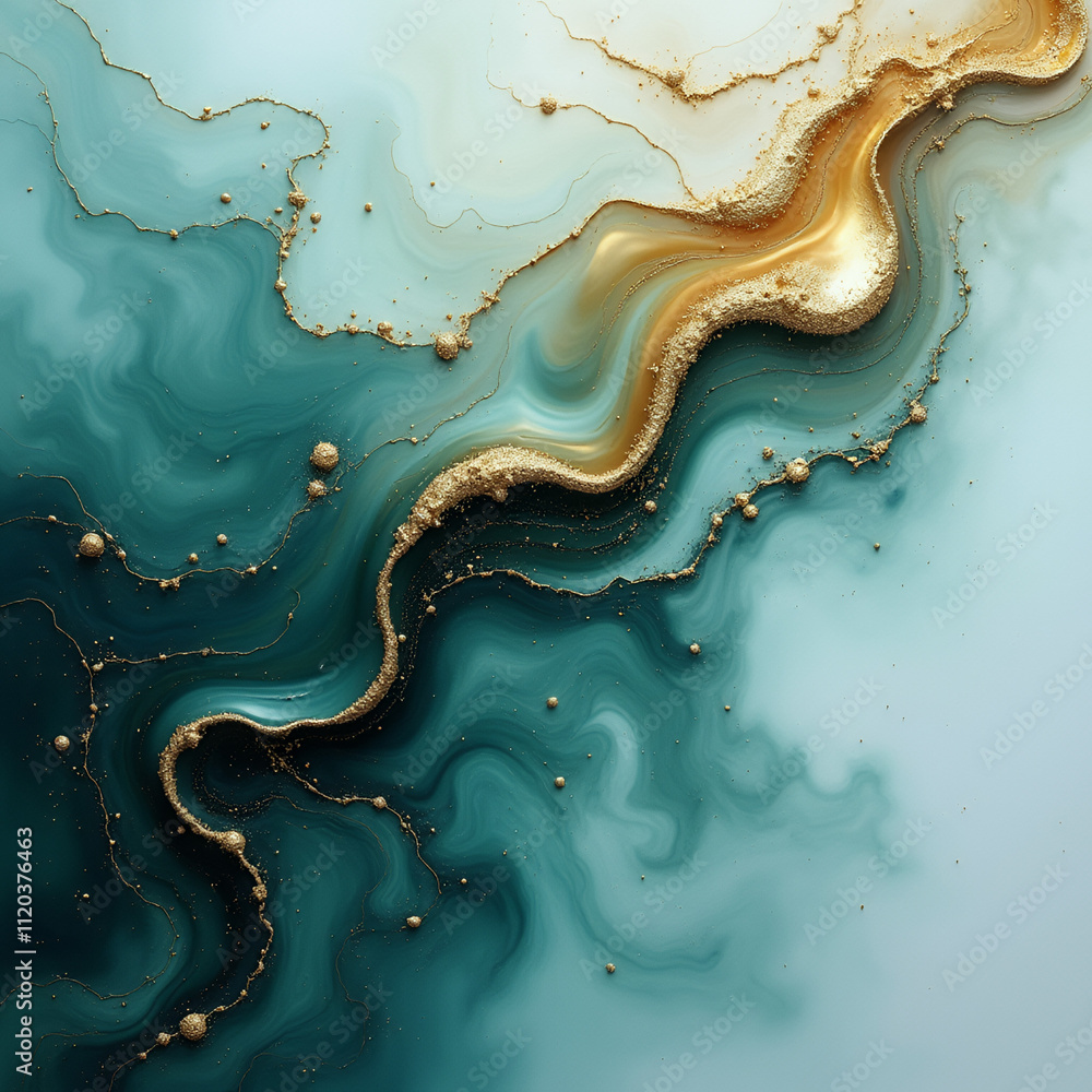abstract background with gold and blue waves abstract background with gold and blue waves
