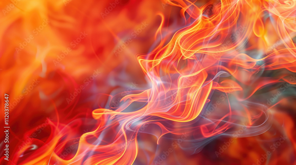 Abstract Fiery Flames in Vivid Colors Creating a Dynamic and Energetic Background with Swirling Patterns and Intense Heat Abstract Fiery Flames in Vivid Colors Creating a Dynamic and Energetic Background with Swirling Patterns and Intense Heat