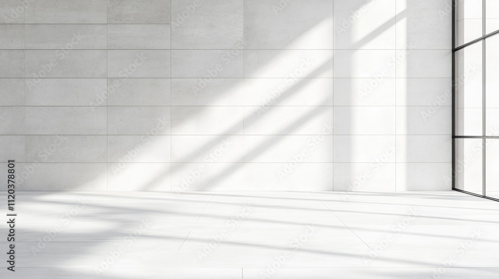 Fototapeta premium Modern interior design showcase minimalist space architectural photography bright environment wide angle contemporary aesthetics