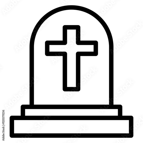  tomb line icon