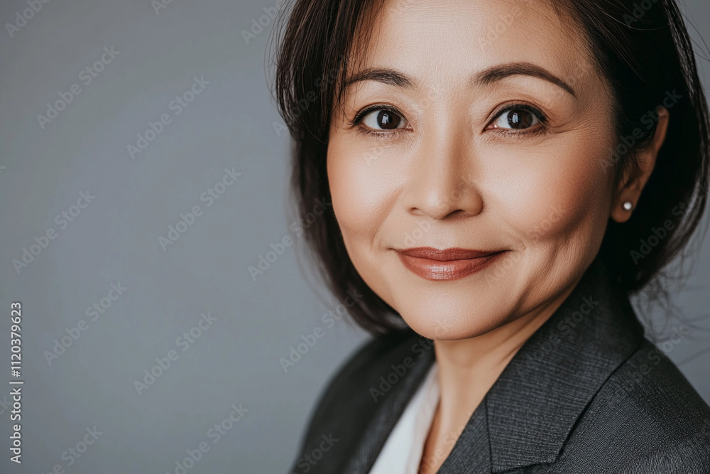 Professional portrait of an elegant businesswoman smiling Professional portrait of an elegant businesswoman smiling