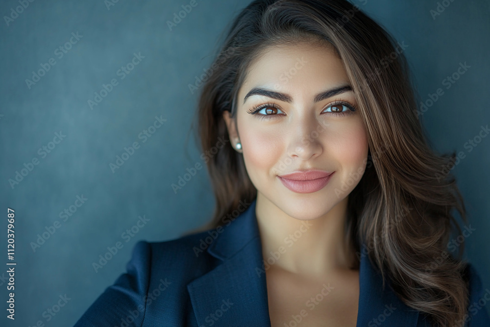 Confident woman smiles for a professional headshot Confident woman smiles for a professional headshot