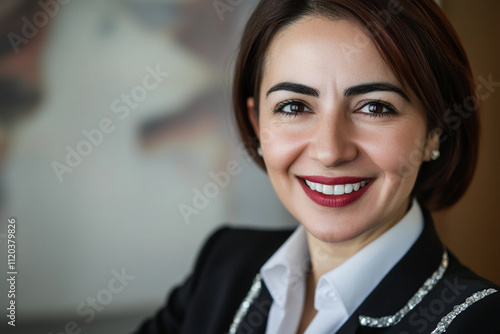 Free Download Professional woman smiling warmly at the camera indoors - GFXLoad