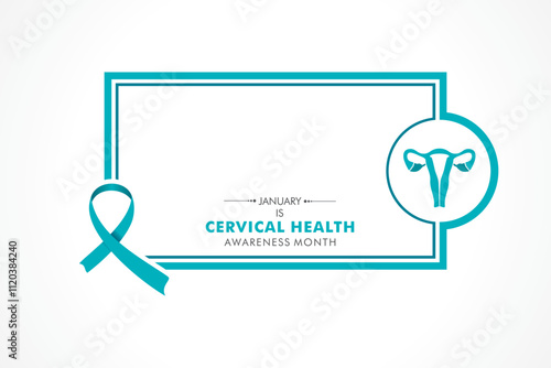 Vector illustration for Cervical Health Awareness Month which is held in the month of January every year, to provide awareness about cervical cancer.