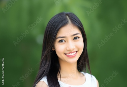 Portrait of a smiling young Asian woman