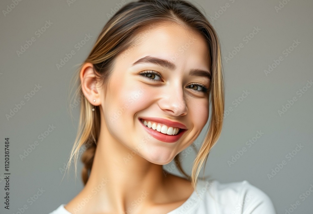 Portrait of a happy young adult female Portrait of a happy young adult female