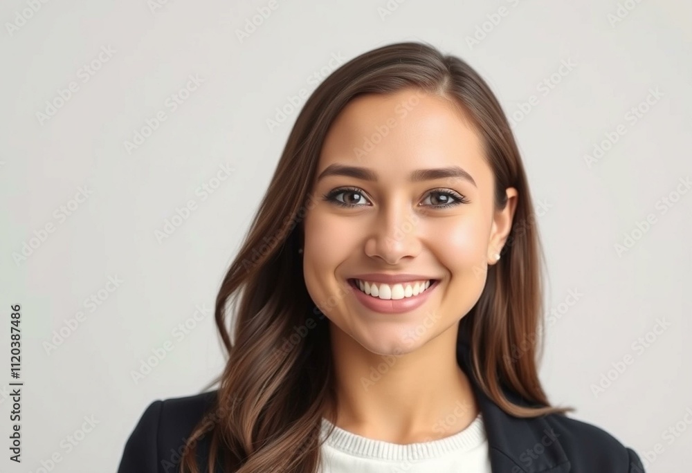 Portrait of a confident young woman with a warm smile Portrait of a confident young woman with a warm smile