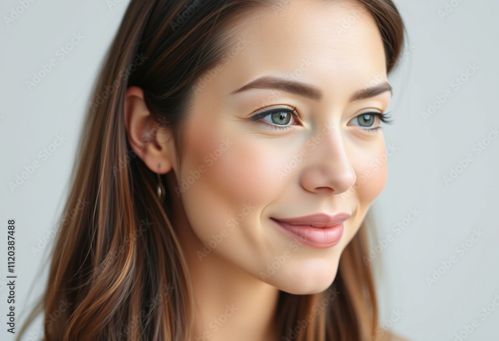 Obraz premium Portrait of a calm female face