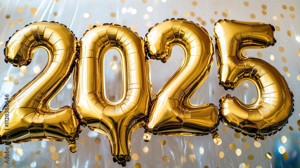Shiny golden foil balloons shaped as Shiny golden foil balloons shaped as