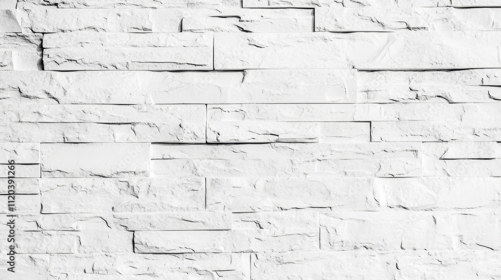 Fototapeta premium Textured white stone wall indoor setting photographic content minimalist environment close-up view modern design inspiration