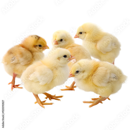 Wallpaper Mural Group of Yellow Chicks isolated on transparent background cutout, Png, Cutout Torontodigital.ca