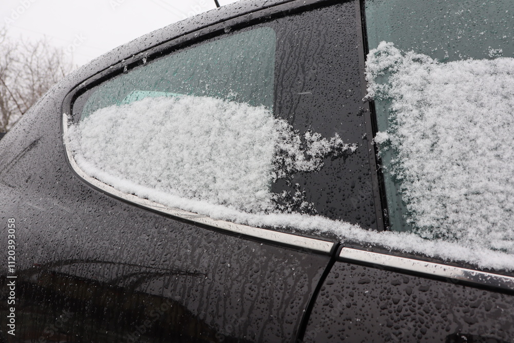 The Icy Car Window Experience During Challenging Winter Weather Conditions Encountered Outside The Icy Car Window Experience During Challenging Winter Weather Conditions Encountered Outside