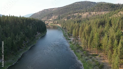 river in the mountains. USA
