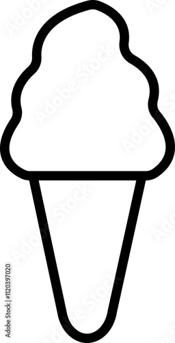 Ice cream constructor icon in line. frozen milk sweets toppings scoop waffle cone yogurt chocolate vanilla flavors, exact isolated on transparent background vector for apps or website