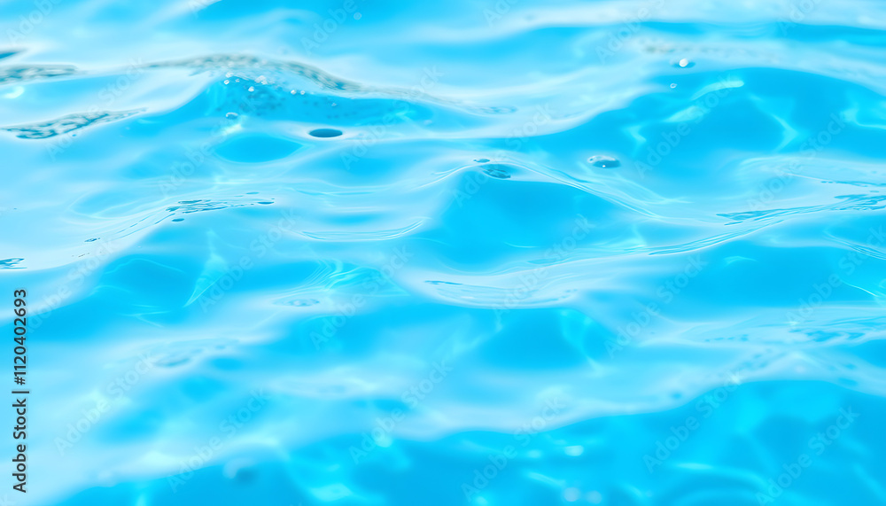 Blue water with ripples on the surface. Defocus blurred transparent blue colored clear calm water surface texture with splashes and bubbles. Water waves with shining pattern texture background, dram Blue water with ripples on the surface. Defocus blurred transparent blue colored clear calm water surface texture with splashes and bubbles. Water waves with shining pattern texture background, dram