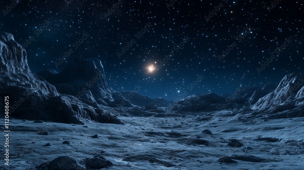 Silent Alien World Beneath a Galaxy of Stars - made with Generative AI Silent Alien World Beneath a Galaxy of Stars - made with Generative AI