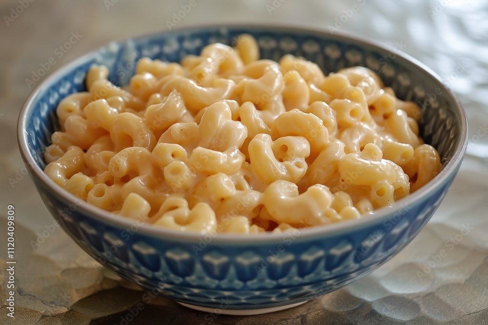 Creamy macaroni and cheese served in a rustic bowl on a wooden table highlighting comfort food delight Creamy macaroni and cheese served in a rustic bowl on a wooden table highlighting comfort food delight