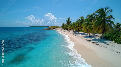 beach with palm trees