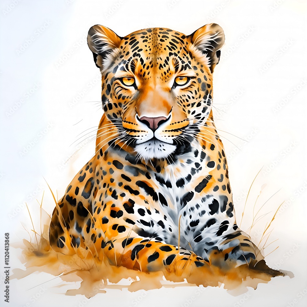 Fototapeta premium Illustration of a leopard