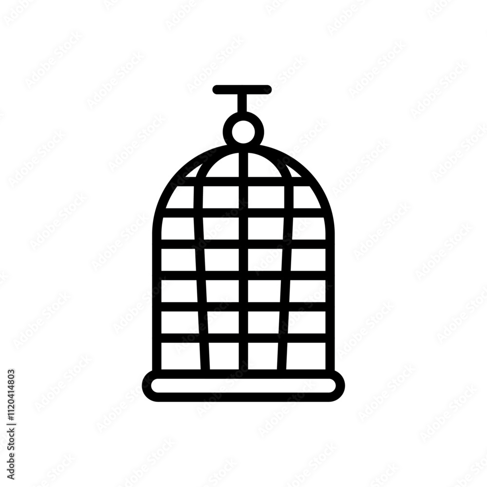 Bird cage icon Thin line art collection Bird cage icon Thin line art collection