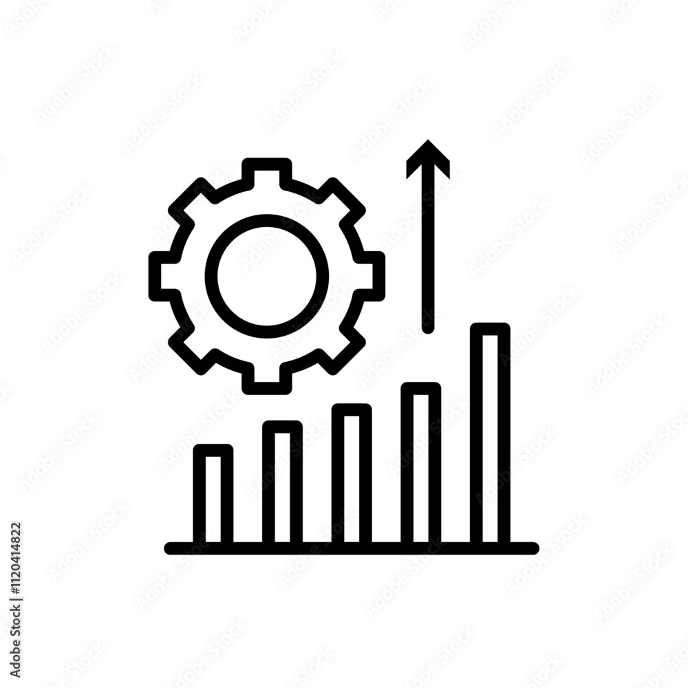 Boosting productivity icon Thin line art collection Boosting productivity icon Thin line art collection