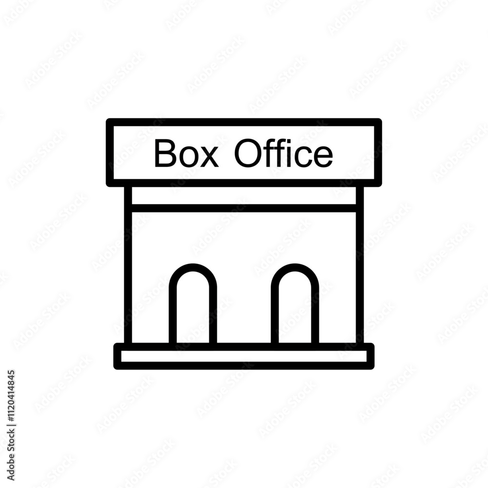 Box office icon Thin line art collection Box office icon Thin line art collection