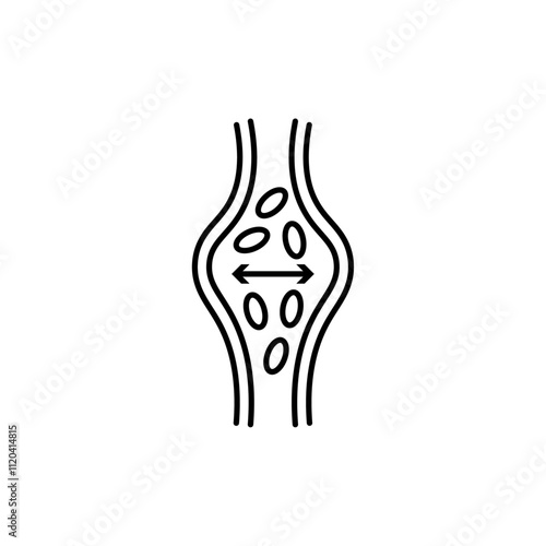 Blood clot pressure icon Thin line art collection
