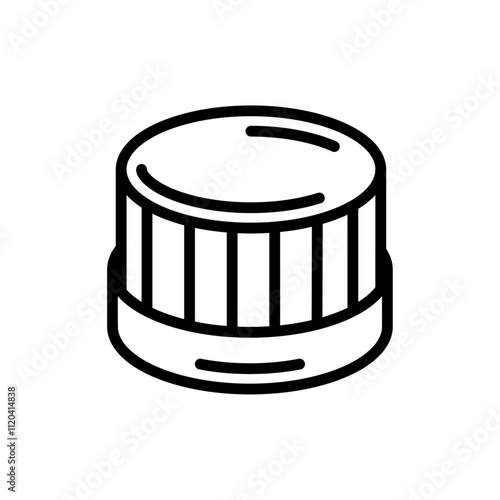 Bottle cap icon Thin line art collection