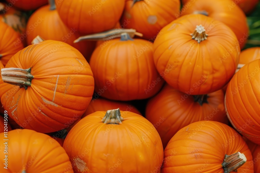 Vibrant orange pumpkins arranged together, showcasing the bounty of autumn harvest at a local farm stand in October Vibrant orange pumpkins arranged together, showcasing the bounty of autumn harvest at a local farm stand in October