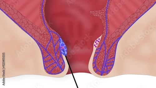 Laser coagulation of the hemorrhoid node