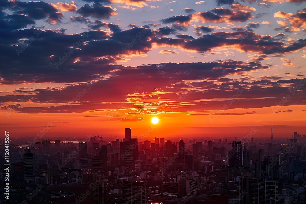 Fototapeta premium sunrise over the city