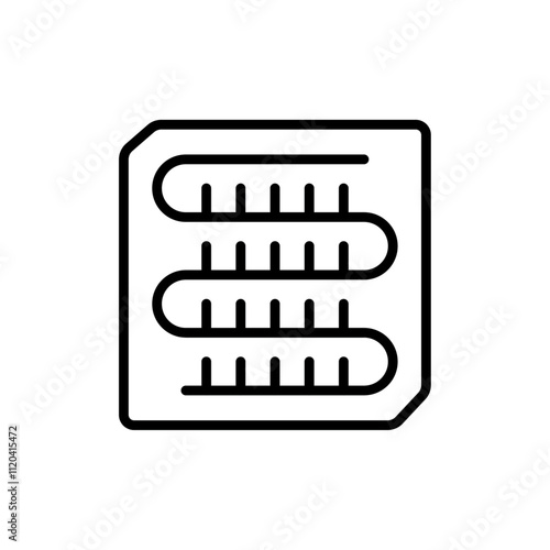 Condenser coil icon Thin line art collection