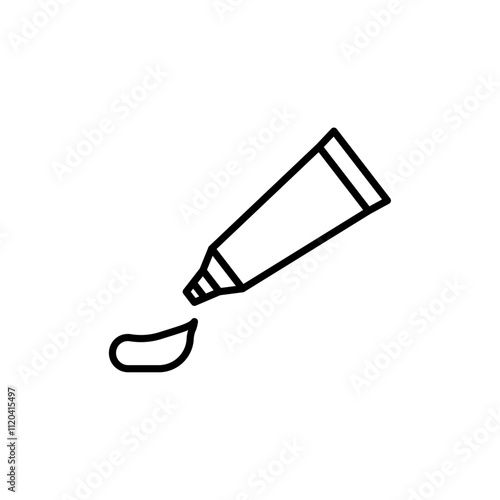 Cream tube icon Thin line art collection