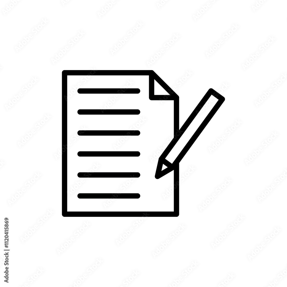 Edit file icon Thin line art collection Edit file icon Thin line art collection