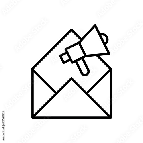 Email marketing icon Thin line art collection