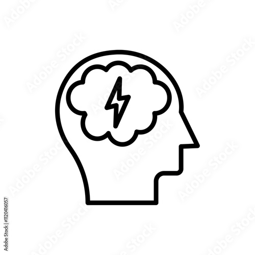 Epilepsy icon Thin line art collection