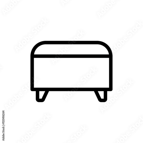 Footstool icon Thin line art collection