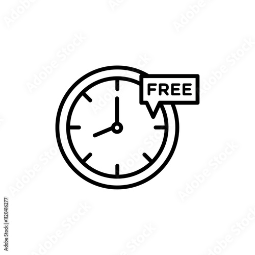 Free time icon Thin line art collection