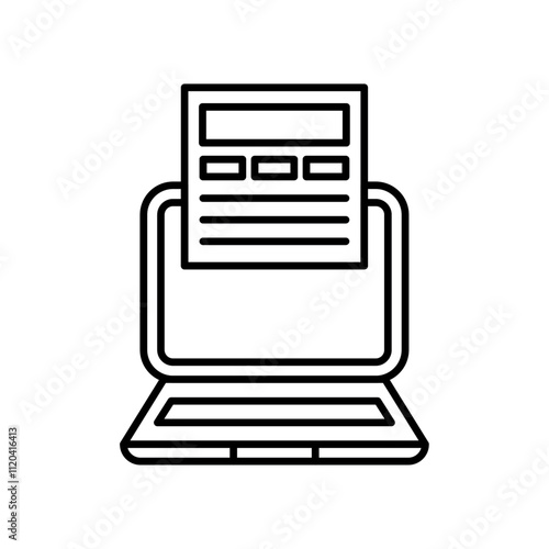 Front end development icon Thin line art collection